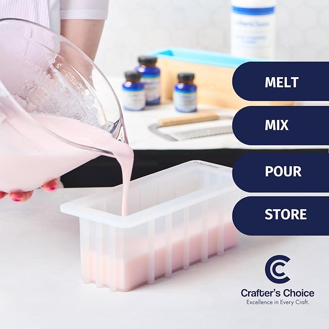 Crafter's Choice Detergent Free Melt and Pour Soap Base for Soap Making and DIY Crafting Projects, SLS/SLES Free, 2LB Block (Coconut Milk)