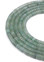 Natural Green Aventurine Spacer Beads Caps Loose Semi Gemstone for Beading Jewelry Making 6mmx3mm 38cm