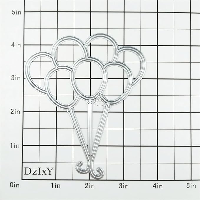 DzIxY A Bunch of Balloons Metal Cutting Dies for Card Making Kit Embossing Paper Die Cuts Set Scrapbook Stencils Supplies Machine Templates