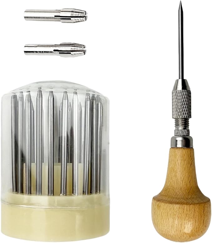 Flylin 23Pcs Beading Tools, Metal Handmade Beader Set for Diamond Stone, Professional Jewelry Setting Graver, Stone Setting Beading Tool Kit for DIY Crafting Jewelry Making