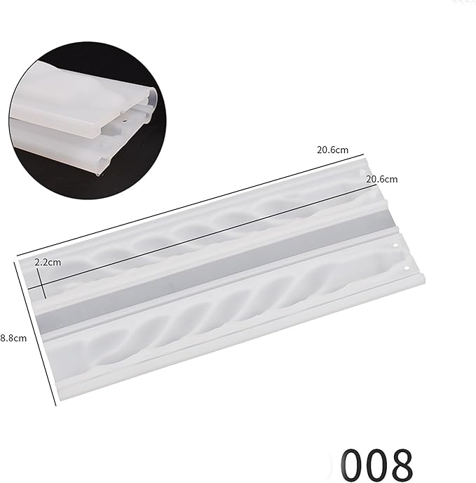 2 Pack Stick Candle Wave Pillar Candle & Resin Mold - Resin Casting Silicone Molds for Home Decor & Candle Making Wave Spiral Mold