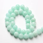 10MM 38PCS Natural Stone Amazonite Chalcedony Loose Beads for Jewelry Making DIY Bracelet Necklace 1 Strand
