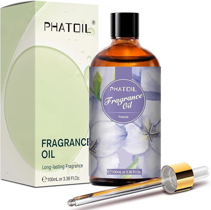 PHATOIL Freesia Fragrance Oils for Aromatherapy, 3.38FL.OZ Diffuser Oils for Home, Perfect for Aromatherapy, Humidifiers, Yoga, DIY Candle and Soap Making - 100ml
