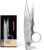 Premium Fabric Scissors for Cutting Clothes, Small Multi-Purpose Stainless Sewing Leather Dressmaking, Professional Crafting Shears Microcrystalline Steel Shears Office Cutting Tools (Silver)