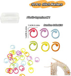 Hilsayum 30Pcs Multicolor Spiral Stitch Markers Knitting Stitch Rings Mini Size Crochet Markers Knitting Tool for Weaving Crocheting and Knitting
