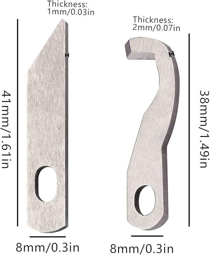 Brother Serger Blade for Brother 1034D Upper and Lower Knife X77683001 XB0563001-2PCS