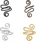 4Pcs Crochet Rings for Finger, Crochet Tension Ring for Crocheting Open Adjustable Yarn Guide Crochet Tension Ring Crochet Accessories Knitting Ring for Finger (Multicolor-B), SATONBEYI