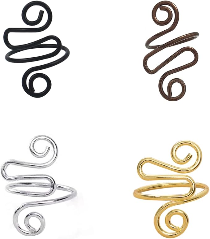 4Pcs Crochet Rings for Finger, Crochet Tension Ring for Crocheting Open Adjustable Yarn Guide Crochet Tension Ring Crochet Accessories Knitting Ring for Finger (Multicolor-B), SATONBEYI