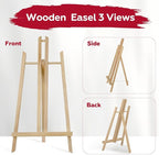 10 Pack 16 Inch Wooden Easel Stand, Portable A-Frame Tabletop Display Easel for Painting, Canvas, Photos, Signs, Art Easel for Kids, Students, Beginners, Artists - Compact & Lightweight