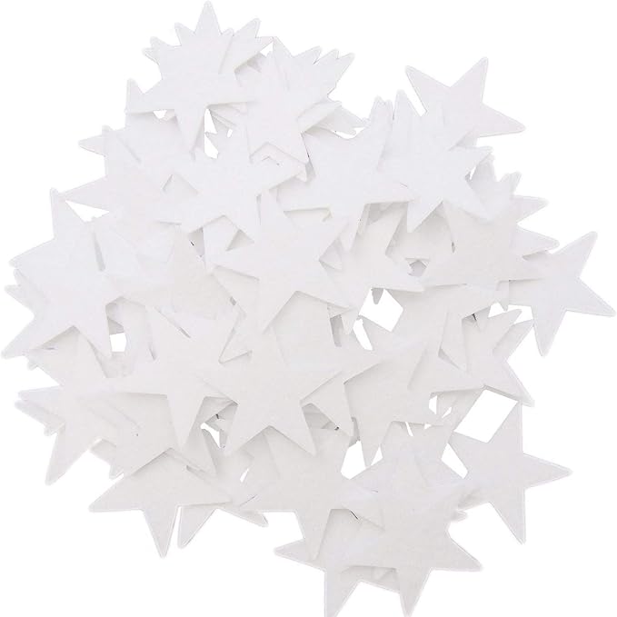 Playfully Ever After 1.5 Inch Felt Star Stickers (White)