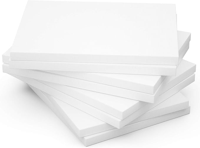 GOTIDEAL Stretched Canvas, 9x12 Inch Set of 8, Primed White - 100% Cotton Artist Canvas Boards for Painting, Acrylic Pouring, Oil Paint Dry & Wet Art Media