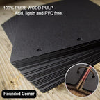 10 Sheets Double Sided 9.84 x 10.24 inch Refill Pages - Acid Free Additional Thick Craft Paper Cardboard for All Series ADVcer 10x10 Three-Ring Loose-Leaf Binder Photo Album Scrapbook (Black)