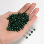 NCB 6mm Original Green Agate Loose Semi Precious Beads Round Smooth Gemstones SpacerBeads for Jewelry Making 100PCS (6mm 100Beads, Green Agate)
