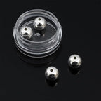 925 Sterling Silver Round Beads 8mm 4pcs for Jewelry Making Findings