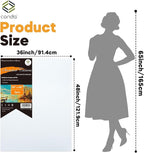 CONDA Large Canvas for Painting 36x48 Inch 2-Pack, Big Stretched Canvas 100% Cotton, Primed Acid-Free, Artist Canvas for Acrylics Oils Pouring Painting