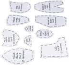 Bear Sewing Patterns DIY Dolls, Acrylic Templates for Quilting Making Memory Bears with Acrylic Materia for Beginners and Experienced Sewers (S 10inch)