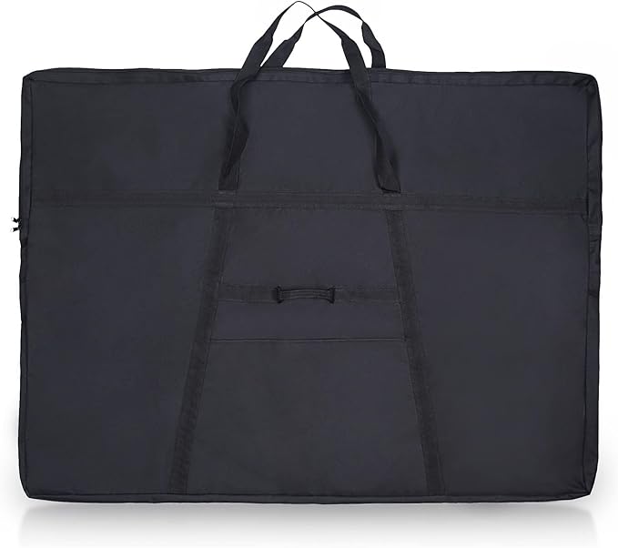 JJRING Dacron Light Weight Large Size Art Portfolio Tote Bag, 33'' x 43'' for 32'' x 42'' Black Carring Storage Case For Poster, Sketching and Drawing