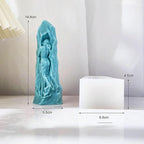 Stone Girl Stone Candle Portrait Resin Casting Resin Making Molds Silicone Mold for Candle Home Decorate Candle Making Mold 3D Animal Mold