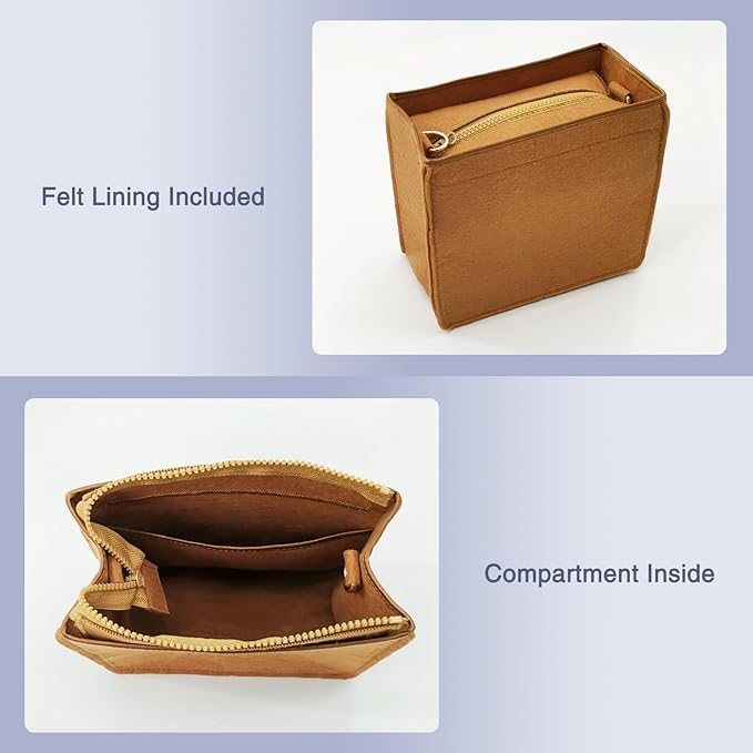 Noocro Crochet Kit Granny Square Crochet Bag Kit – DIY Felt Purse with Hook, Wool Yarn, Markers, Guide & Video – for Intermediate or Ambitious Beginners (Bronze Stone)