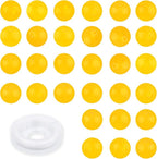 Natural Genuine Stones DIY Tiger Eye Round Spacers 4mm 200pcs Beading Loose Gemstone Hole Size 1mm Charm Smooth Beads for Bracelets Necklaces Earrings (Yellow Jade 4mm)