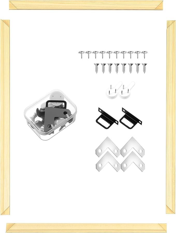 DoubleFill 1 Pack 16x24 Inch DIY Canvas Stretcher Bars Canvas Frame Wood Frames Kit Easy to Assemble for Prints, Posters, Oil Painting, Painting, Embroidery Stitch and Needlepoint Arts