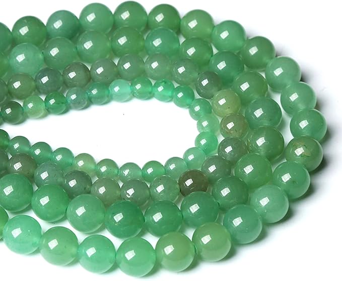 12MM 32PCS Natural Stone Green Aventurine Gemstone Loose Beads for Jewelry Making DIY Bracelet 1 Strand