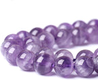 6MM 61PCS Purple Amethyst Dream Lace Beads Natural Quartz Crystal Stone Loose Beads for Jewelry Making DIY Bracelet Grade A+ 15 inches Strand