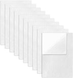 10 Pack Self Adhesive Felt Sheets - White Felt Fabric with Adhesive Backing - Peel and Stick Felt Sheet for Arts Crafts DIY and Decorations - A4 Size(8" x 12")