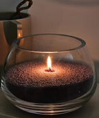 NICEME Black Customized Powder Candle Making Kit, 26Oz Refillable Beaded Wax Sand DIY Pearled Candle All Natural Reusable Candle Making Self Extinguish with 30PCS Wicks 2PCS Centering Devices