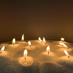 NICEME Pearled Candle All Natural 26 Oz Sandalwood Jasmine Scented Non-Toxic Luxury Long Lasting Powder Candles Upto 180 Hours Refillable Candle Sand with 30 Wicks 50ml Essential for Candle Making