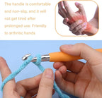 10 mm Crochet Hook, Ergonomic Handle for Arthritic Hands, Extra Long  Knitting Needles for Beginners and Crocheting Yarn (10 mm)