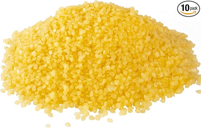 10 LB Yellow Beeswax Pellets - DIY Candle Making Kits, Magical Craft Making, Hand Care DIY Creams, Lip Balms and Soap Making Supplies (160 oz).