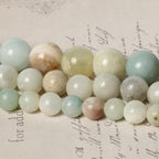 35pcs 10mm Natural Stone Beads Amazonite Beads Energy Crystal Healing Power Gemstone for Jewelry Making, DIY Bracelet Necklace