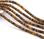 Natural Yellow Tiger Eye Spacer Beads Caps Rondelle Disk Loose Beads for Beading Jewelry Making 4mmx2mm 38cm