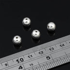925 Sterling Silver Round Beads 8mm 4pcs for Jewelry Making Findings