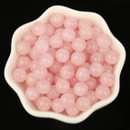 60pcs 6mm Natural Stone Beads Rose Quartz Beads Crystal Gemstone for Jewelry Making, DIY Bracelet Necklace