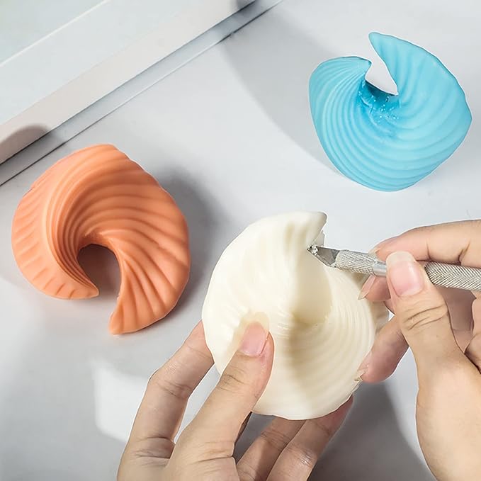 Spiral Candle Mold Spiral Cylinder Mold Pillar Candle Mold Clay Mold Candle Making Molds Craft Supplies 3D Mold Silicone Mold for Resin Resin Casting Mold