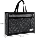 Art Portfolio Bag 18 x 12 Inch, Poster Storage Bag with Handle and Zipper Organizer Transparent Bag for Posters Board, Painting Book, Bulletin Boards, Watercolor Sketchbook