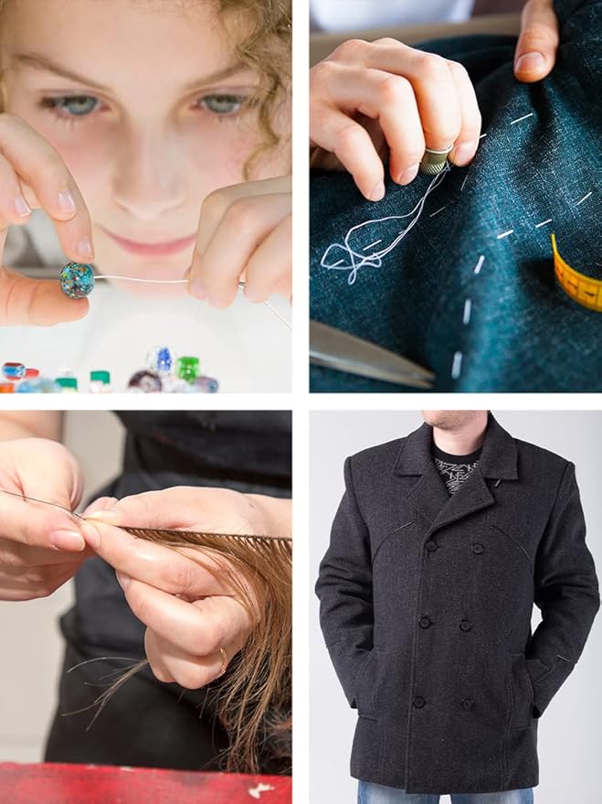 Mandala Crafts Bonded Nylon Thread Blonde Heavy Duty Sewing Threads - 415 YDs Size 346 210D T350 Tex 350 Thread for Leather Jeans Weaving Outdoor Marine Upholstery Threads