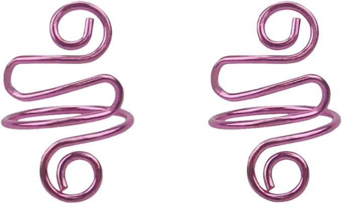 2Pcs Crochet Rings for Finger, Adjustable Open Yarn Guide Crochet Tension Ring for Crocheting Knitting Accessories Supplies Metal Yarn Tension Loop Ring for Finger (Rose), SATONBEYI