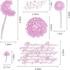 Pink Flying Dandelion Flowers Background Clear Stamps Silicone Stamp Cards with Sentiments,Greeting Words Pattern for Holiday Card Making Decoration and DIY Scrapbooking Album DIY Crafts