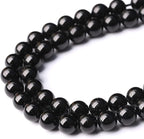 38pcs 10mm AAAA Natural Black Tourmaline Gemstone Beads Round Loose Beads for Jewelry Making DIY Bracelet Necklace