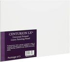 Centurion All-Media Primed Linen Panels - 11x14 3 Pack - 11oz Universal Primed Canvas Boards for Painting, Mounted on MDF Wood, Non-Warping, Ideal for Artists, Professionals, and Painters