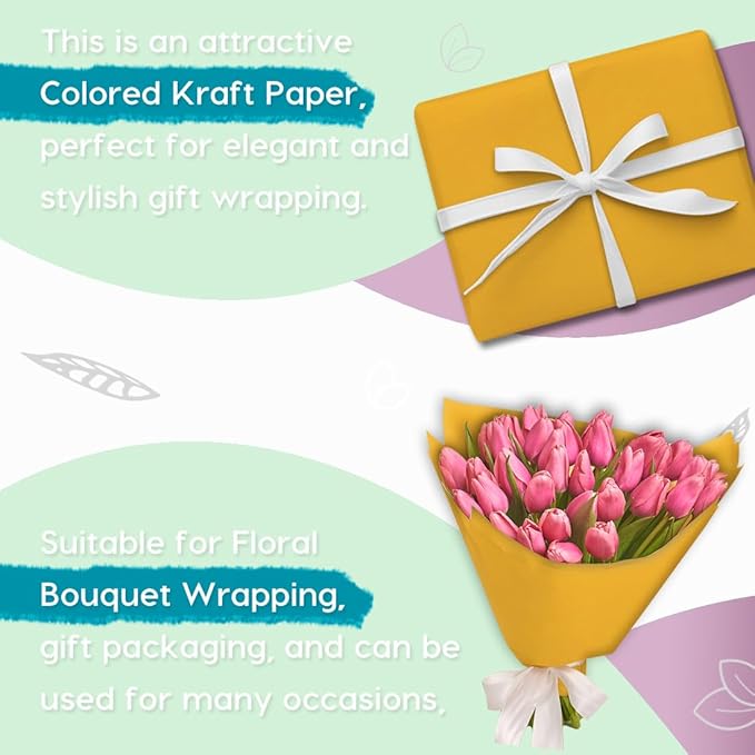 SMART&CASUAL 15" x 450" (37.5') Kraft Paper Roll for Art Craft Supplies Gift Wrapping Moving Packing Kids Painting Drawing Paint Easel Poster Chart Paper (Orange, 15" W x 450" L (37.5'))