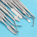 TOVOT 10PCS Stainless Steel Clay Sculpting Tools Metal Sculpting Tools Double-Side Clay Modeling Tools Wax Carving Tools (Silver-2)