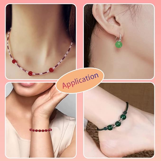 1180PCS Glass Beads 6mm Transparent Crystal Smooth Loose Beads Bracelet Making Kit Healing Chakra Beads for DIY Jewelry Making Bracelets & Crafts #30722