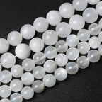 60pcs 6mm Natural White Moonstone Beads AAA Gemstone Round Loose Beads for Jewelry Making DIY Bracelets Necklaces Crystal Energy Healing Stone Beads 15" (6mm, White Moonstone)