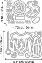 GLOBLELAND Infant Cloth Shaker Cutting Dies for Card Making Duck Shaker Cut Die for DIY Scrapbooking Journal Embossing Paper Craft Decor