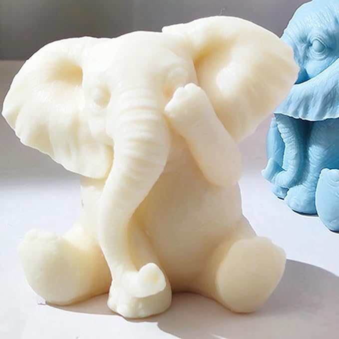 Elephant Molds Elephant CandleResin Mold - Resin Casting Silicone Molds for Home Decor & Candle Making Wave Spiral Mold