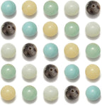 NCB 200pcs 6mm Mixedcolor Amazonite Loose Beads for Jewelry Making, Natural Semi Precious Beads Round Smooth Gemstones Spacer Beads Charms for Necklaces Bracelets (Mixedcolor Amazonite, 6mm 200Beads)